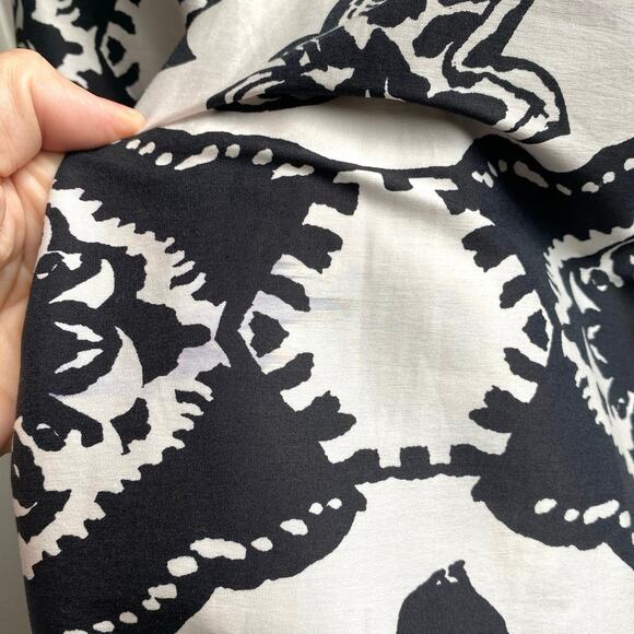 NEW CHICO’S Puff Sleeve Tiered Maxi Dress SZ 16 Pockets Poplin Floral Boho Beach - Picture 8 of 11